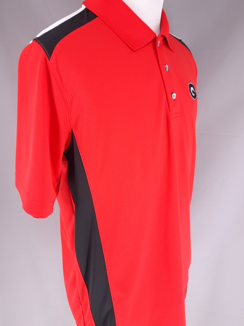 NEW Georgia Bulldogs Polo Shirt Men's L Red NCAA Football Majestic Section 101 - Picture 9 of 10